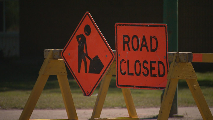 Portion of Ruth Street bordering Praireland Park closed for next 16 days due to road reconstruction.
