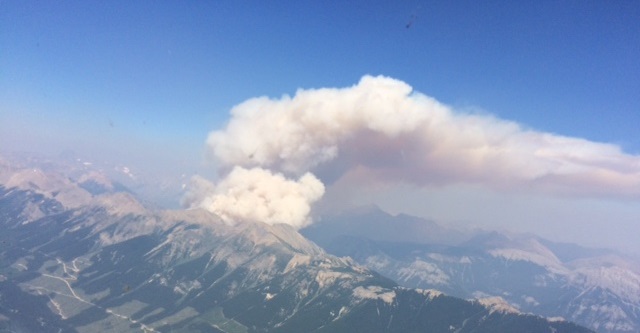 The White River complex fire. Credit: B.C. Wildfire Service.