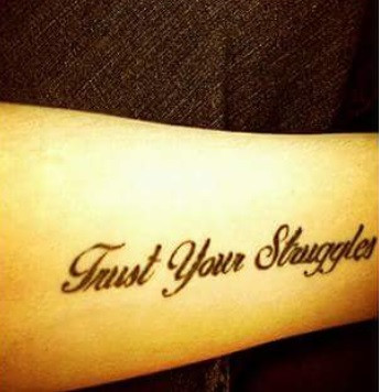 Brayden Joseph Thibault’s tattoo which is located on his inner left arm