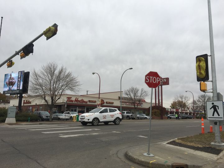 The Edmonton intersection where a man was seriously injured in a hit and run Thursday, Oct. 6, 2017.