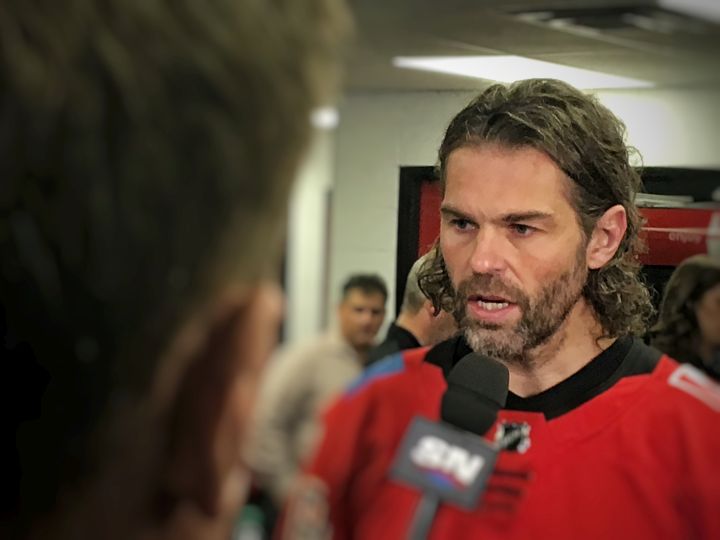 Jaromir Jagr gets first point against Canucks.