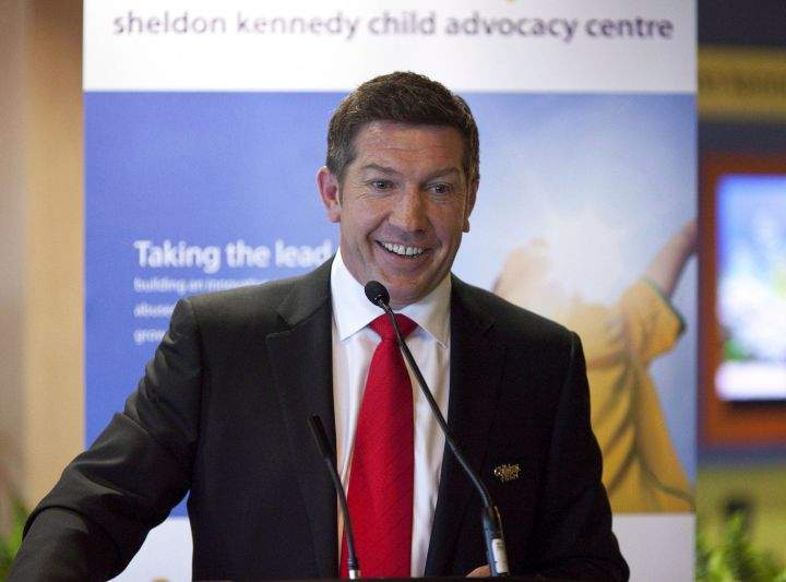 Former NHLer and sexual abuse victim Sheldon Kennedy .