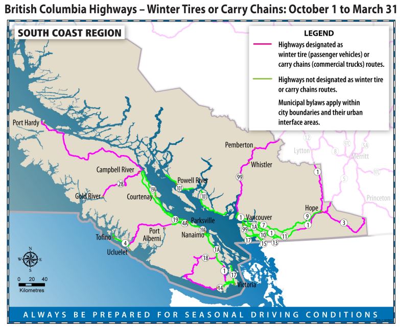 Winter tire rules go into effect today across B.C.: what you need to know - image