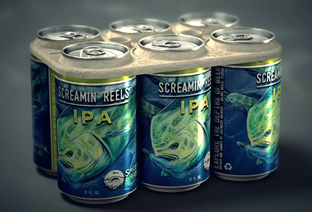Saltwater Brewery released its beer that has an edible six pack ring, which is biodegradable and made up of barley and wheat remnants.