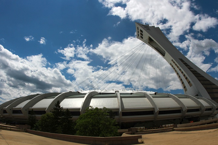 This file photo shows the Olympic Stadium in Montreal, Que., July 3, 2016. The 
Quebec government says Montreal's Olympic Stadium will have a new roof by 2023.