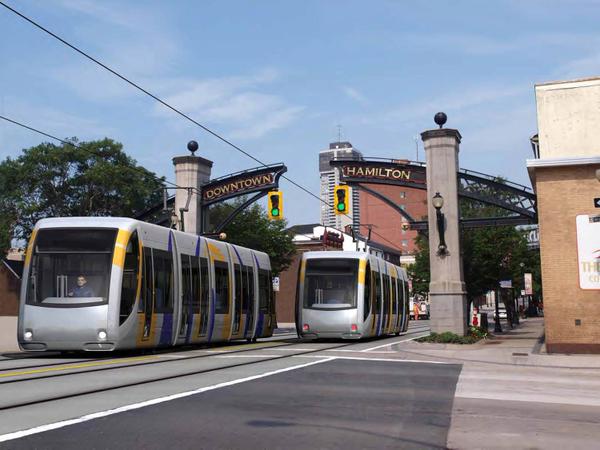 Artist rendering of Hamilton's LRT project.