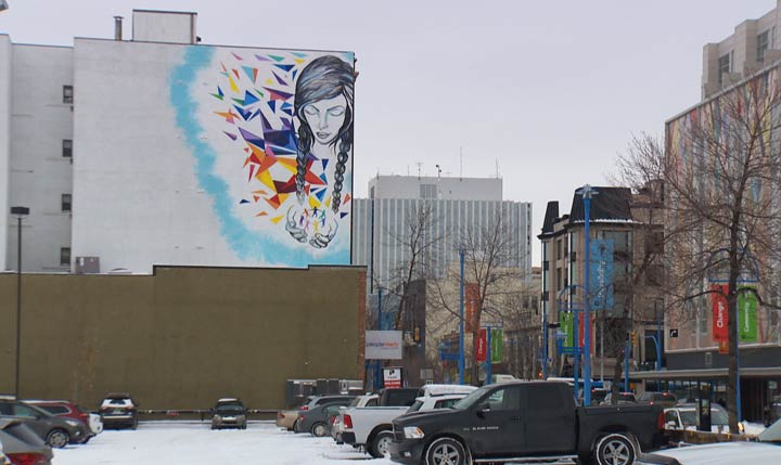 As part of Canada 150, SCYAP held a contest to choose a mural to be painted on the side of a building in downtown Saskatoon.