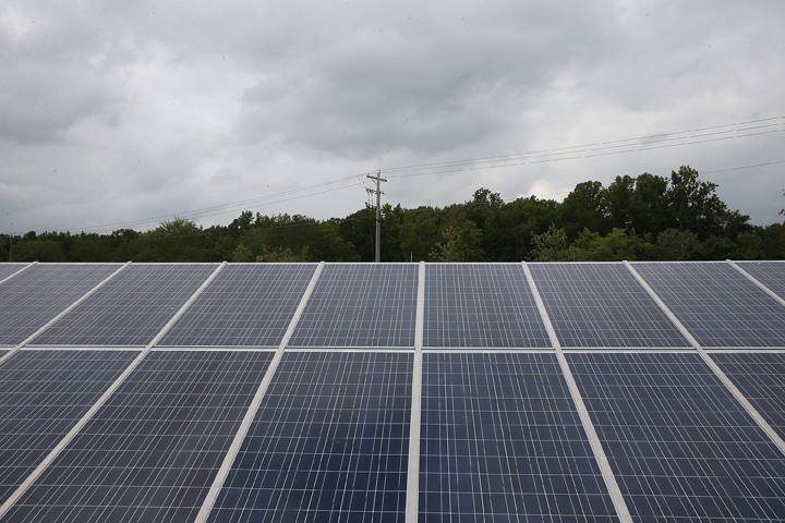 File photo of solar panels.