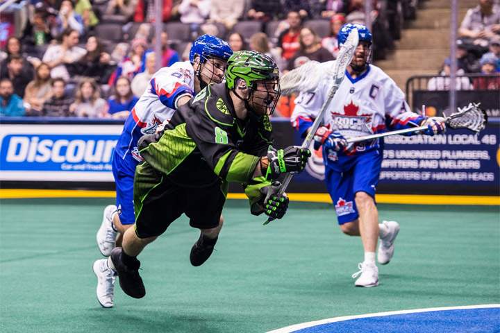 Ben McIntosh scored five times and Robert Church had a hat trick as the Saskatchewan Rush open the NLL season with a win.