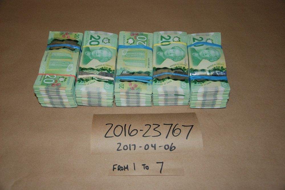 Money found at Brandon Chappell’s residence following a search on March 30, 2017.