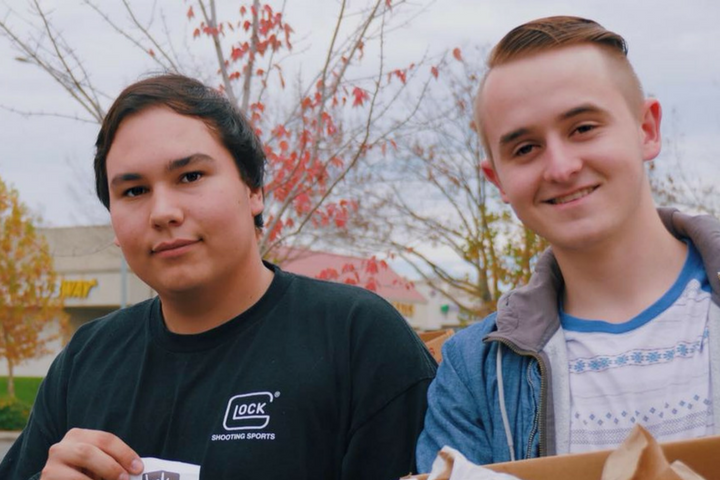 Chris Betancourt (left) and Dillon Hill (right) are completing a bucket list together. 