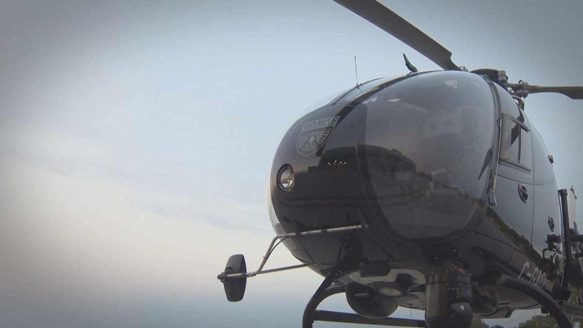 The Winnipeg Police Service helicopter.