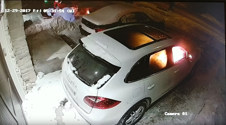 Toronto Police have released security footage of a male suspect setting fire to a vehicle last Friday.