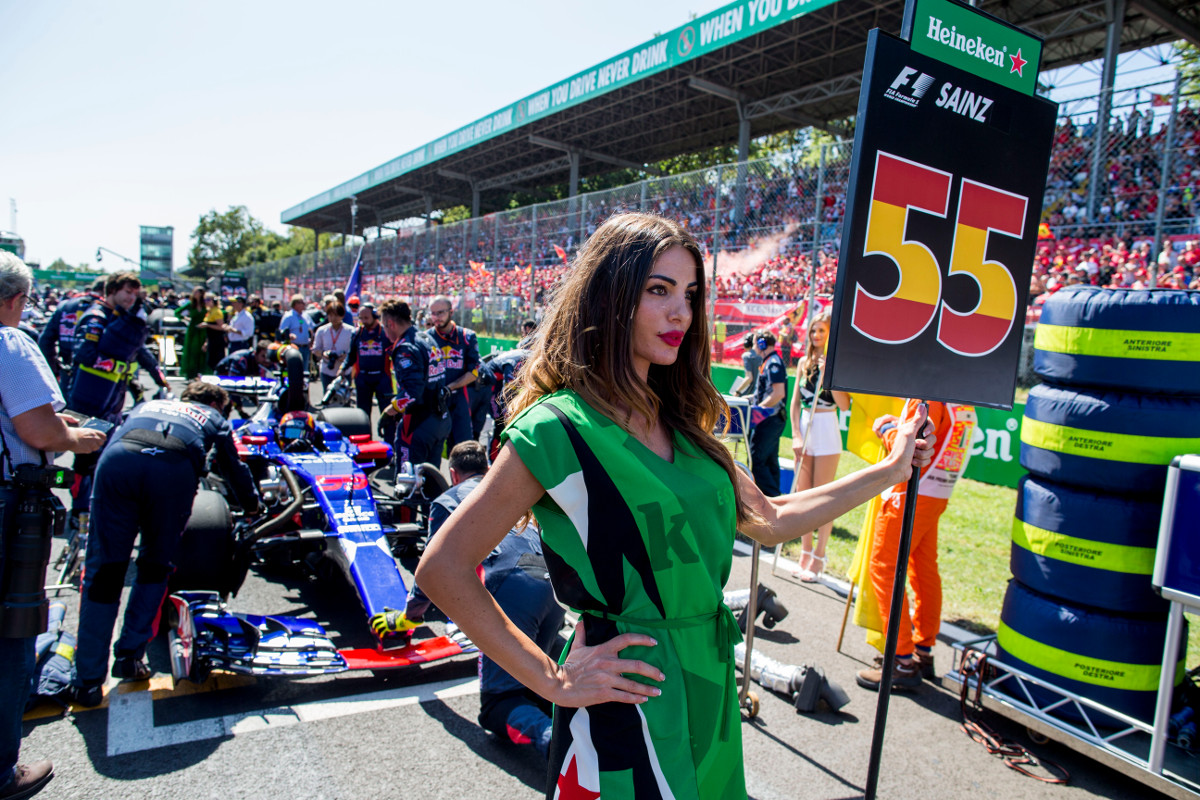 Formula One has abandoned the practice of having models hold signs before the start of a race.