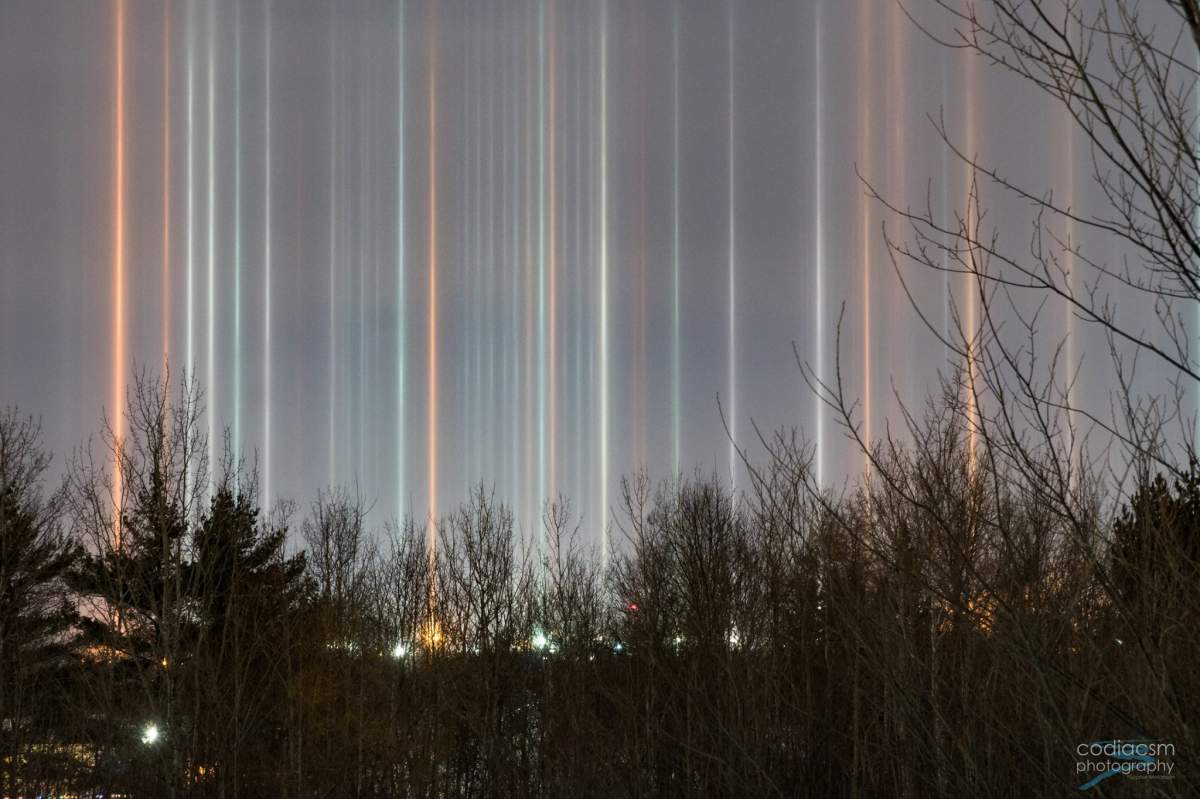 Sophie Melanson says she knew she had to grab her camera when she saw last Friday’s light show outside her home.