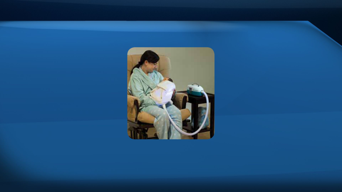 The neoBLUE Blanket allows a baby to receive a blue LED light to treat jaundice, while still allowing the parents to hold their child.