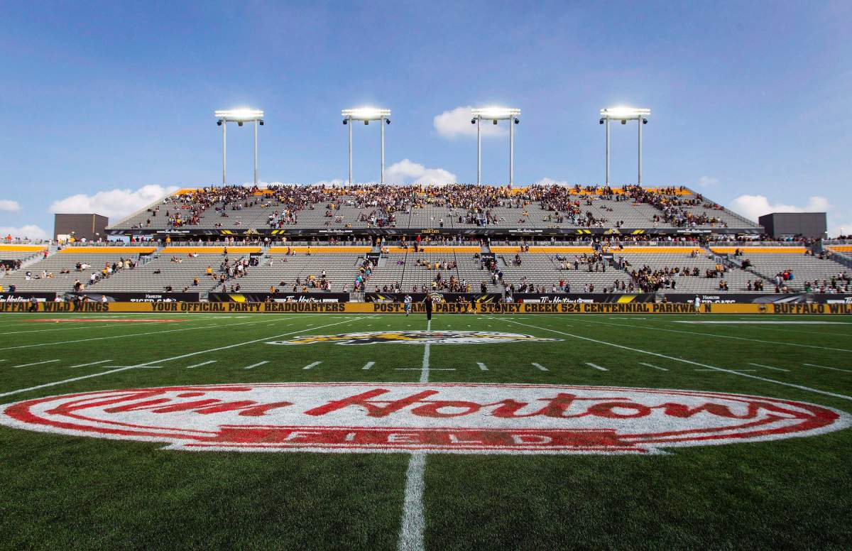 Tim Hortons Field in Hamilton is shown in a file photo.