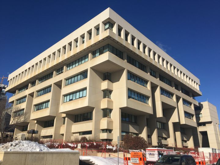 The Edmonton law courts as seen on Feb. 22, 2018.