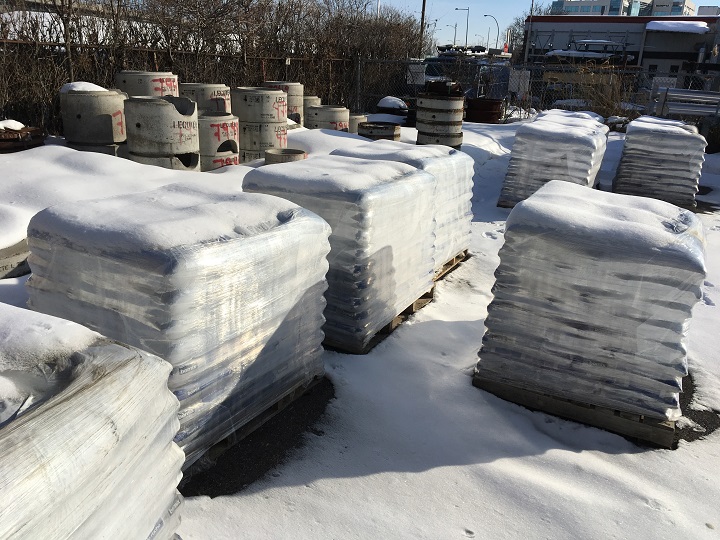 Dorval has 800 gravel bags in stock for residents who need them in case of flooding. Monday, Feb. 19, 2018.