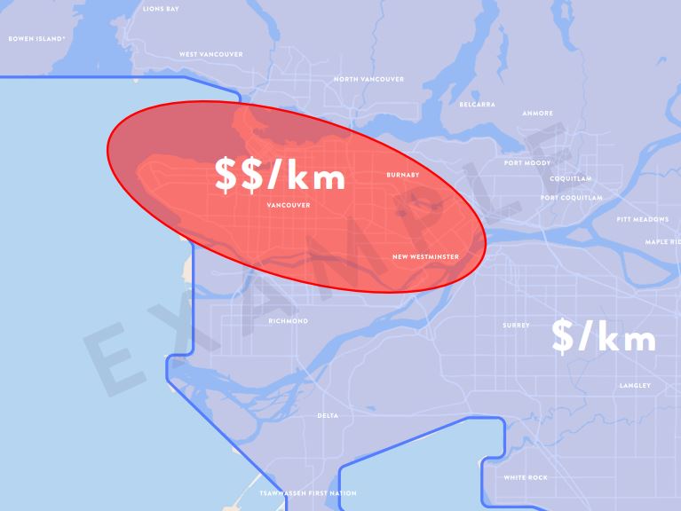 New maps outline possible models for Metro Vancouver tolls, driving fees - image
