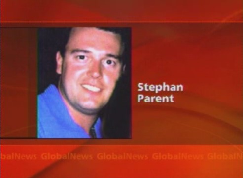 File photo from 2002 when Stephane Parent was a suspect in the death of his girlfriend, 21-year-old Adrienne McColl.