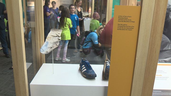 The “Terry Fox – Running to the Heart of Canada” exhibit runs at Edmonton’s Telus World of Science from Feb. 16 to Sept. 16.