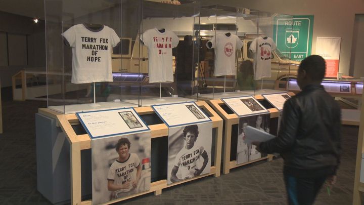 The "Terry Fox - Running to the Heart of Canada" exhibit runs at Edmonton's Telus World of Science from Feb. 16 to Sept. 16. 