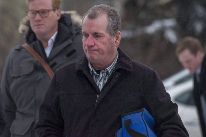 Gerald Stanley enters the Court of Queen’s Bench for the fifth day of his trial in Battleford, Sask., Monday, Feb.5, 2018.