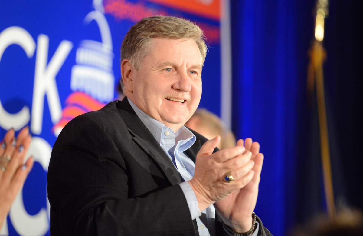 U.S congressional candidate and State Rep. Rick Saccone thanks supporters at his election night rally in Pennsylvania’s 18th U.S. Congressional district special election.