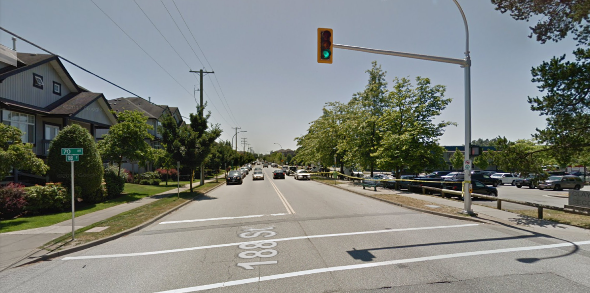 The intersection of 188th Street and 70th Avenue, in Surreys' Clayton Heights area.