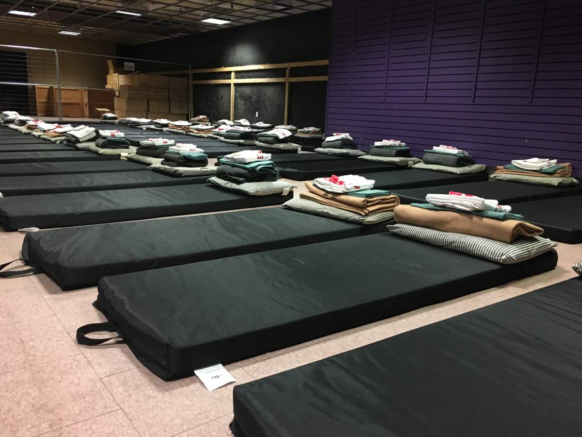 Shelter beds.