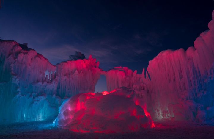 The 2018 version of the ice castle in Edmonton’s Hawrelak Park.