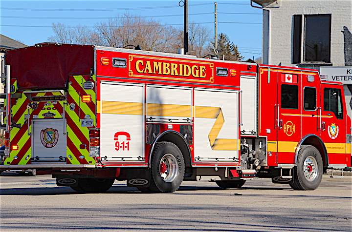 File photo of a City of Cambridge Fire Department truck in Preston.