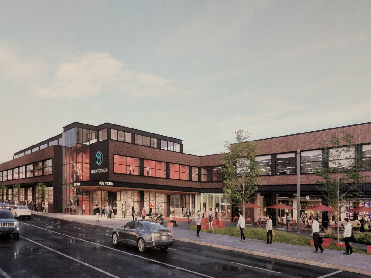 A rendering of the plans for the exterior of Venture London.