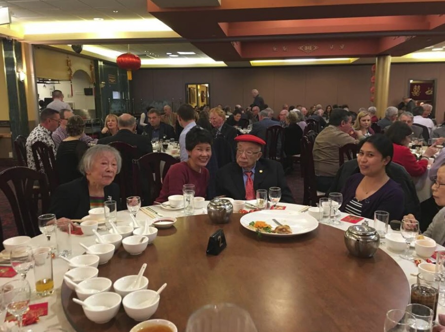 Larry Kwong at the Calgary Rotary Club.