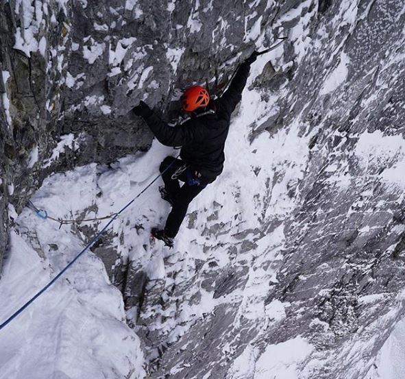 Leclerc photographed during one of his climbs.