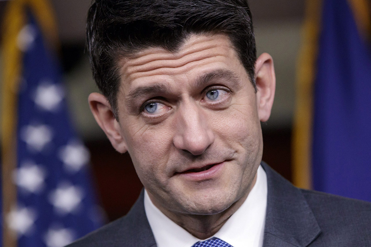 Paul Ryan, R-Wis., speaks about the massive government spending bill moving through Congress, on Capitol Hill in Washington, Thursday, March 22, 2018.