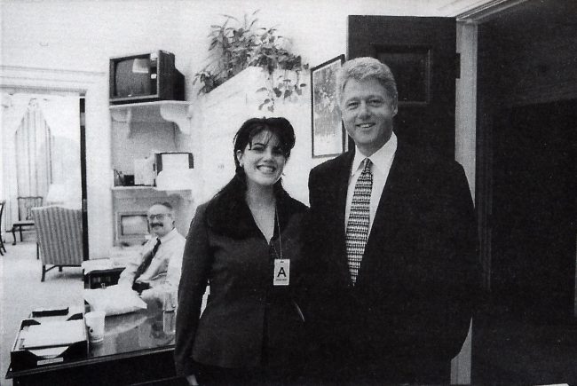 This official White House photo taken Nov. 17, 1995 shows President Clinton and Monica Lewinsky at the White House.  


