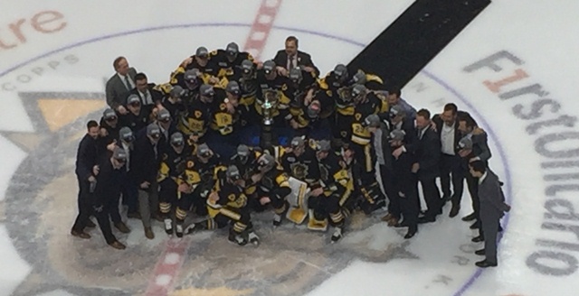 The Hamilton Bulldogs have won the Bobby Orr Trophy as OHL Eastern Conference champions for the first time in franchise history.