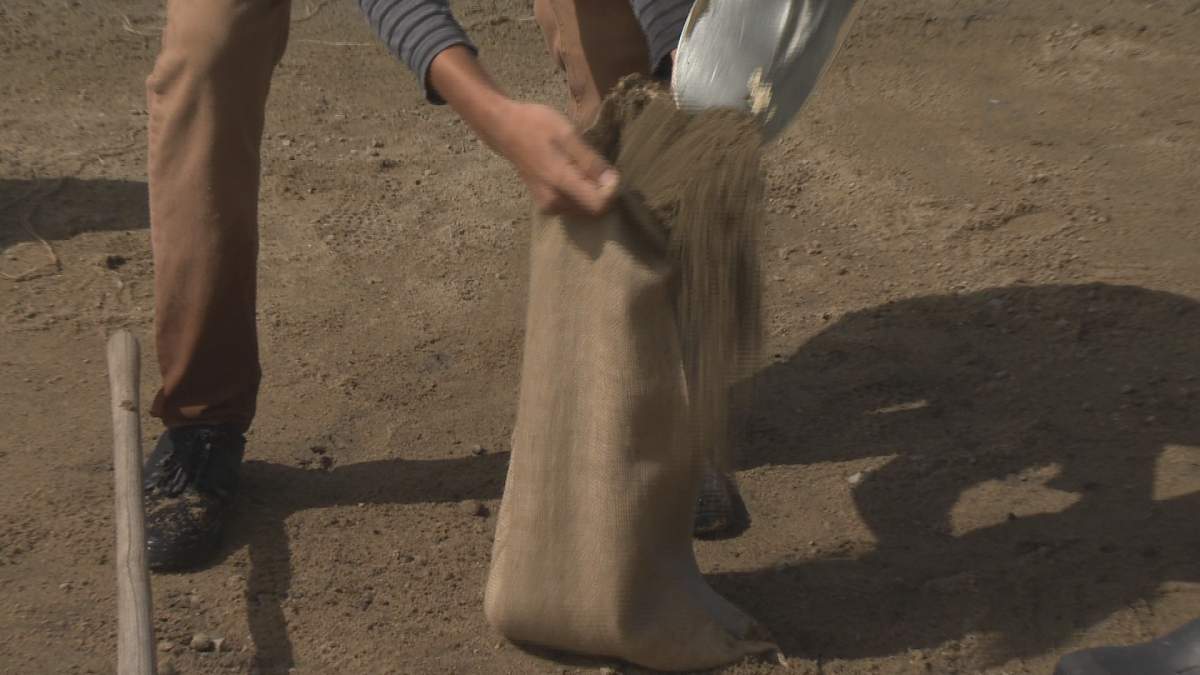 Sand and bags are available for flood-threatened West Kelowna residents. 