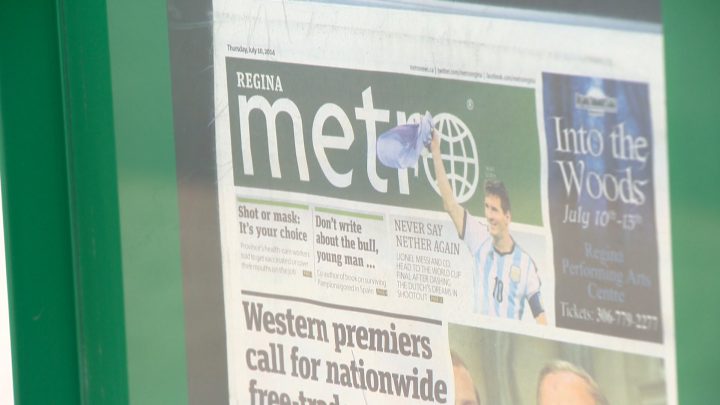 Saskatoon and Regina were former homes to the Metro, Torstar’s free daily newspaper.