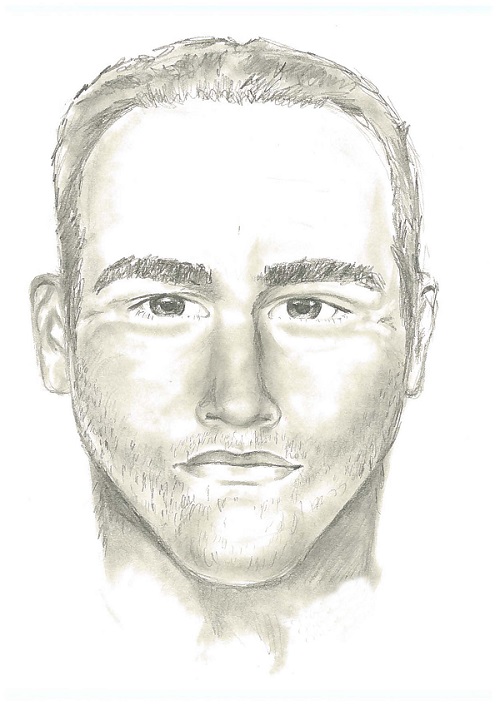 A composite sketch of a suspect in a sexual assault in April.