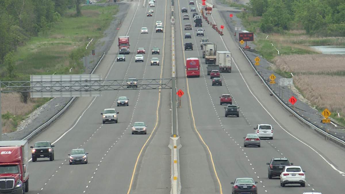 A busy Highway 401.