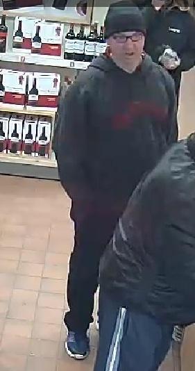 Barrie police are looking to identify a man (above) in connection with a vehicle theft.