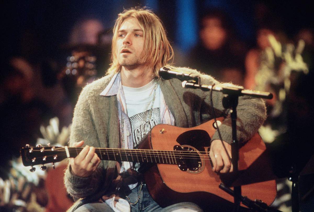 Kurt Cobain of Nirvana during the taping of MTV Unplugged at Sony Studios in New York City on Nov. 18, 1993.