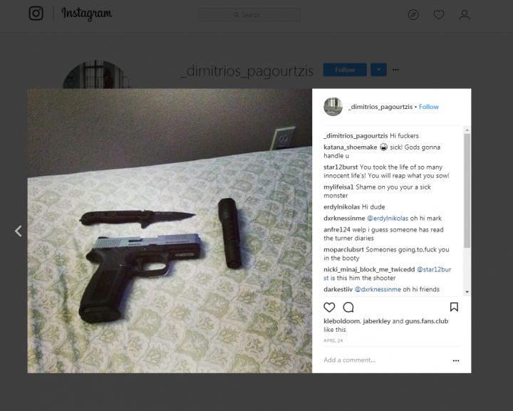 An Instagram post by Pagourtzis.
