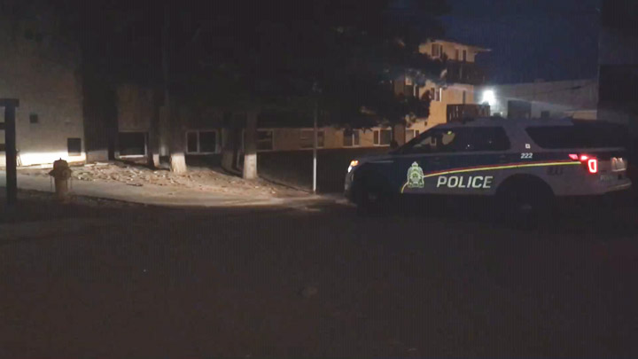 Saskatoon police said the shooting happened just after midnight Monday in the 300-block of Central Avenue.