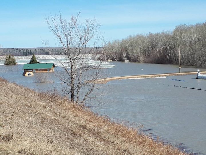 Mark Anderson believes a cabin and other structures at Wapiti Valley Ski & Snowboard resort will be written off due to water damage.