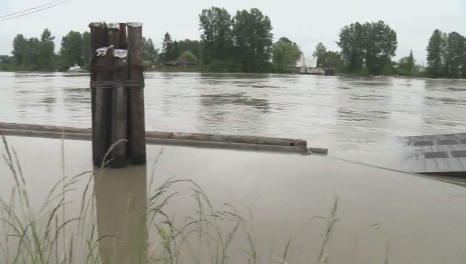 The Fraser River is rising in many locations.