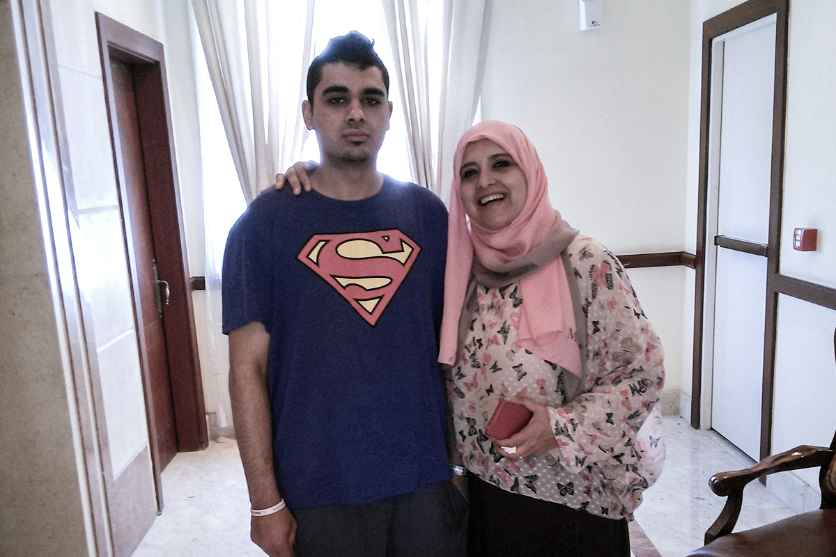 “My son is sick,” Khdiga Metwally said of her son Abdulrahman El Bahnasawy.
